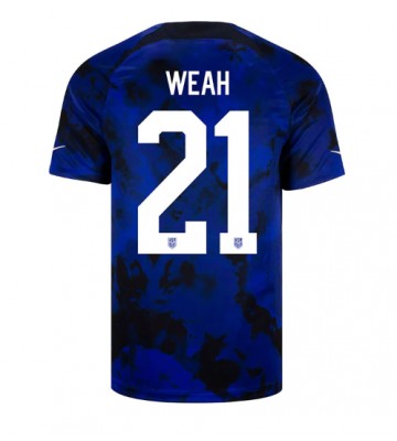 Forenede Stater Timothy Weah #21 Udebanetrøje VM 2022 Kort ærmer